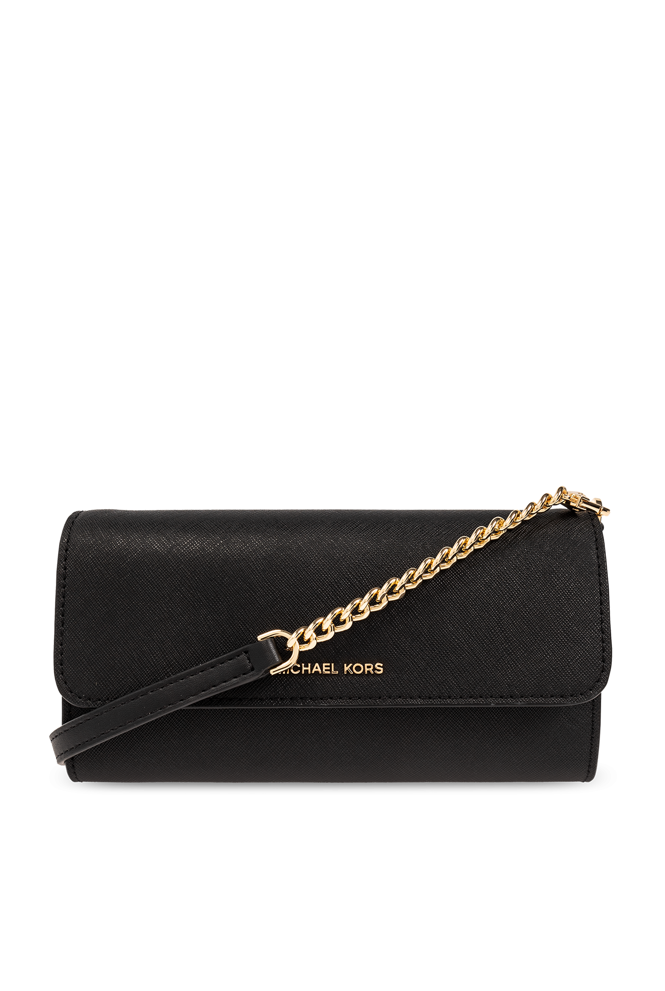 Michael kors leather chain wallet best sale